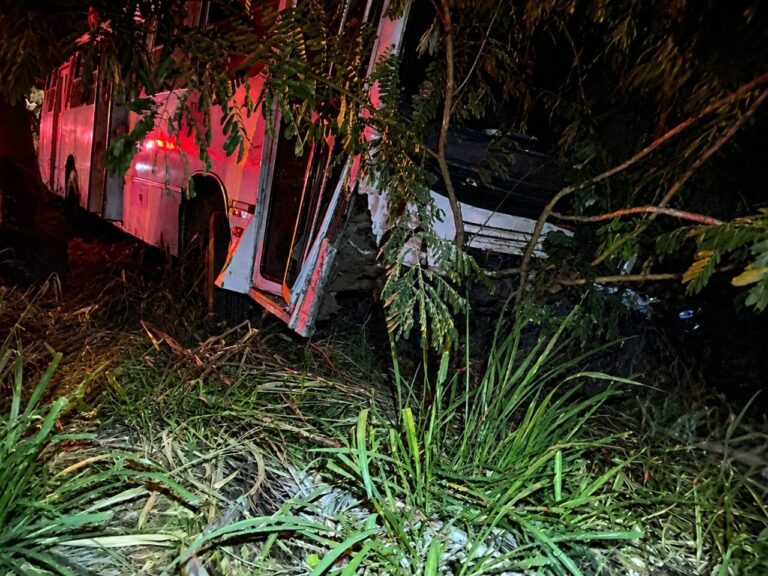 Ônibus com estudantes capota e deixa 46 feridos na BR-367, em Almenara Ônibus com estudantes capota e deixa 46 feridos na BR-367, em Almenara - Foto: Divulgação/CBMMG