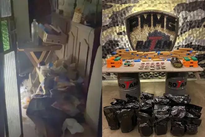 BH: Polícia fecha depósito de drogas na Pampulha e apreende “maconha gourmet” de R$ 620 mil - Foto: Divulgação/PMMG