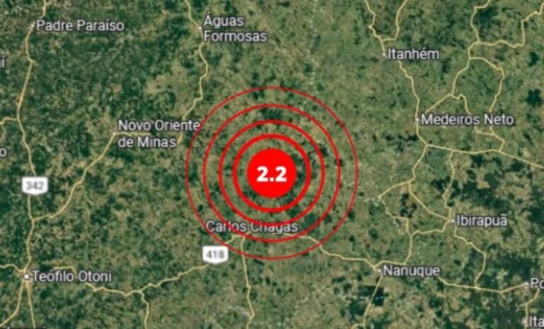 Tremor de terra de magnitude 2,2 é registrado em cidade de MG - Foto: Divulgação/RSBR