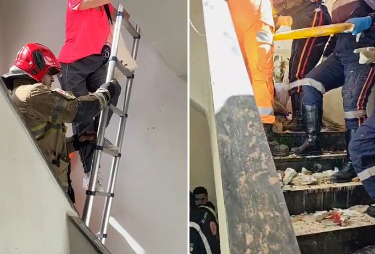 Moradores presos em apartamentos são resgatados após avião atingir prédio em BH - Foto: Reprodução/Redes Sociais