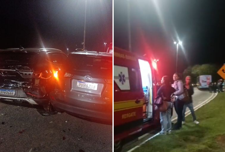 Ônibus sem controle e atinge seis veículos na MG-030, na Grande BH - Foto: Reprodução/Redes Sociais