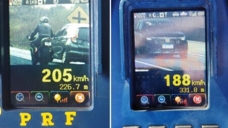 Mais de 5 mil motoristas são flagrados acima da velocidade permitida nas rodovias federais de MG Mais de 5 mil motoristas são flagrados acima da velocidade permitida nas rodovias federais de MG - Foto: Divulgação/PRF