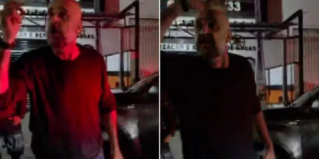 Coronel aposentado da PM de MG é preso após desacatar guardas e danificar viatura em SP Coronel aposentado da PM de MG é preso após desacatar guardas e danificar viatura em SP - Foto: Reprodução