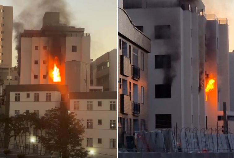 Incêndio atinge apartamento de prédio no bairro Castelo, em BH Incêndio atinge apartamento de prédio no bairro Castelo, em BH - Foto: Reprodução/Redes Sociais
