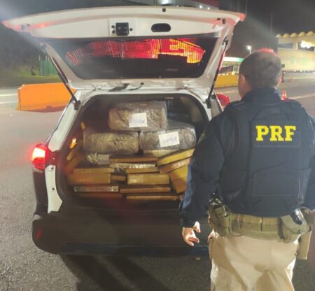 PRF apreende 239 kg de maconha escondidos em mudança na BR-381, em BH - Foto: Divulgação/PRF