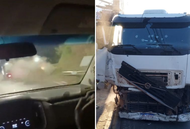 Imagens mostram perseguição a caminhoneiro que atingiu veículos e viaturas na Grande BH Imagens mostram perseguição a caminhoneiro que atingiu veículos e viaturas na Grande BH - Foto: Divulgação/PMMG + CBMMG