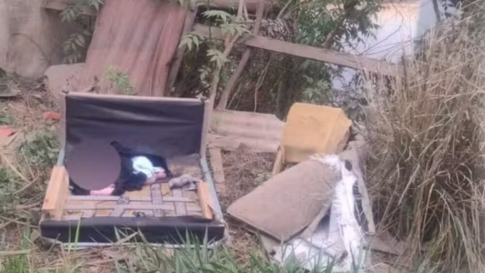 Mulher é presa suspeita de abandonar recém-nascido em lote vago na Grande BH - Foto: Divulgação/PMMG