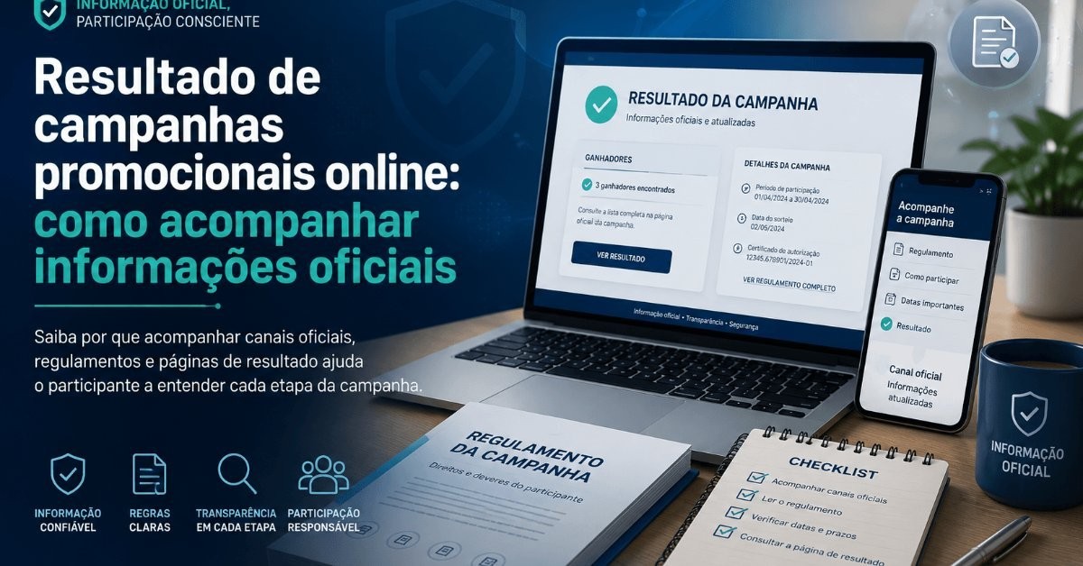 Resultado de campanhas promocionais online: como acompanhar informações oficiais