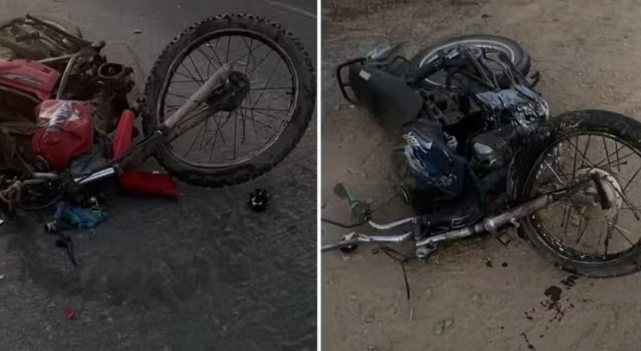 Dois motociclistas sem CNH morrem após batida frontal em rodovia de Minas Gerais Dois motociclistas sem CNH morrem após batida frontal em rodovia de Minas Gerais - Foto: Reprodução