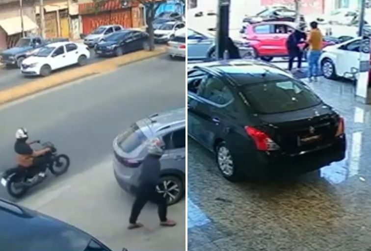 Policial de folga reage a assalto e dois suspeitos são baleados em concessionária de BH Policial de folga reage a assalto e dois suspeitos são baleados em concessionária de BH - Foto: Reprodução/Câmera de Segurança