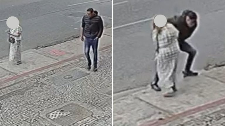 Homem é flagrado furtando celular de idosa na Savassi, em BH Homem é flagrado furtando celular de idosa na Savassi, em BH - Foto: Reprodução