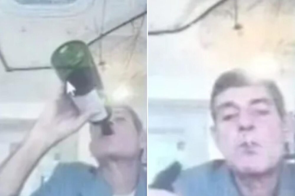 Juiz do TJMG é flagrado tomando vinho e fumando durante sessão por videoconferência - Foto: Reprodução/Redes Sociais