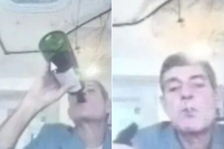 Juiz do TJMG é flagrado tomando vinho e fumando durante sessão por videoconferência - Foto: Reprodução/Redes Sociais