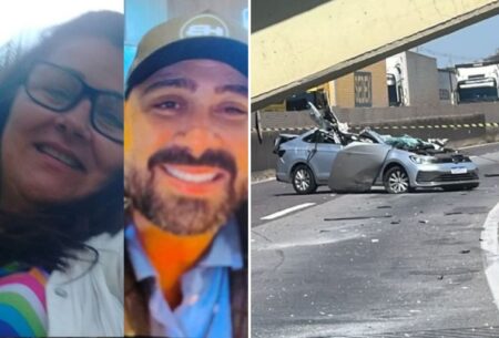 Acidente na Fernão Dias: Mãe e filho de BH morrem após passarela desabar sobre carro Acidente na Fernão Dias: Mãe e filho de BH morrem após passarela desabar sobre carro - Foto: Reprodução/Redes Sociais