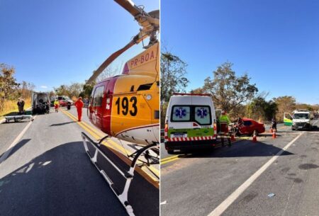 Acidente entre veículos deixa dois mortos e dois feridos na MGC-135, em Joaquim Felício - Foto: Divulgação/Corpo de Bombeiros