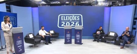 Kalil, Cleitinho e Patrus faltam a debate e viram alvo dos candidatos presentes em MG - Foto: Reprodução/TV Alterosa