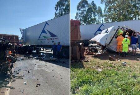 Acidente com duas carretas deixa vítimas e fecha BR-040, em Conselheiro Lafaiete - Foto: Reprodução/Redes Sociais