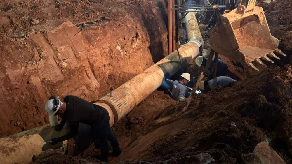 Copasa conclui obra em adutora e prevê normalizar abastecimento de água em BH Copasa conclui obra em adutora e prevê normalizar abastecimento de água em BH - Foto: Divulgação/Copasa