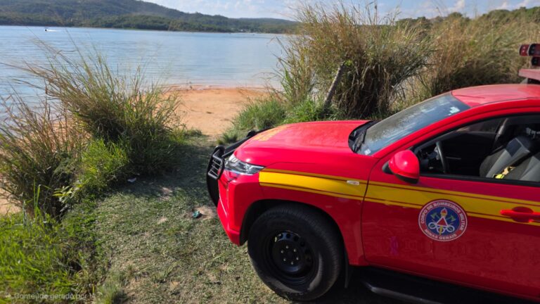 Meninas de 7 e 9 anos são reanimadas após se afogarem na Lagoa Várzea das Flores, na Grande BH - Foto: Divulgação/CBMMG