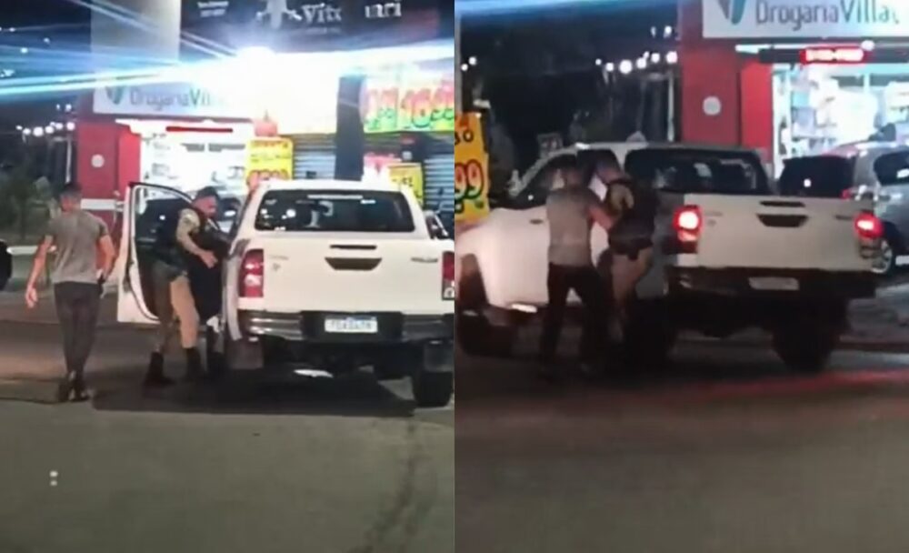 Mulher pede socorro após ser perseguida pelo ex e suspeito arrasta policial durante fuga na Grande BH - Foto: Reprodução