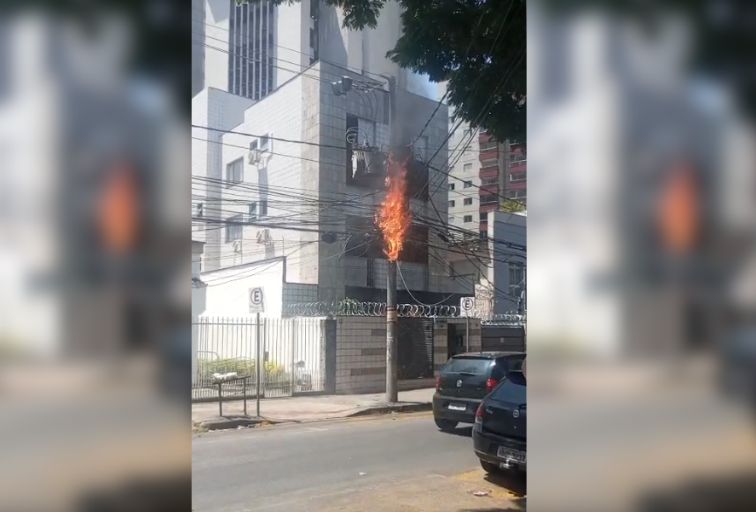 Incêndio em fiação elétrica assusta moradores e deixa região sem energia em BH Incêndio em fiação elétrica assusta moradores e deixa região sem energia em BH - Foto: Reprodução/Redes Sociais