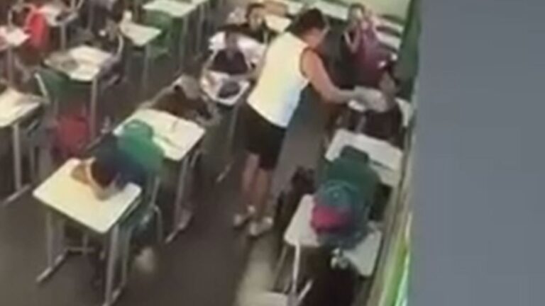 Professora é afastada após esfregar prova no rosto de aluno aluno de 8 anos em escola de BH - Foto: Reprodução