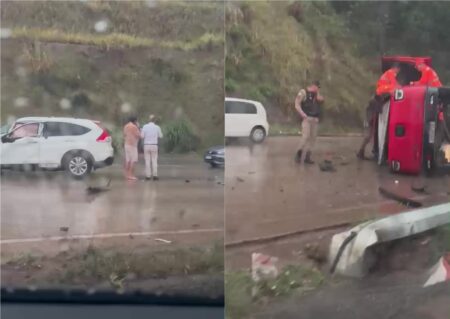 CARRO CAPOTA NA VIA EXPRESSA