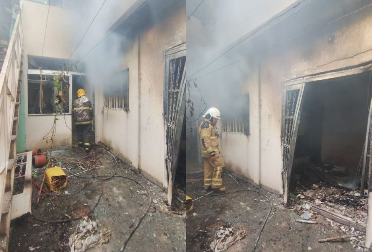 Explosão de botijão provoca incêndio e deixa mulher morta em Contagem - Foto: Divulgação/Corpo de Bombeiros