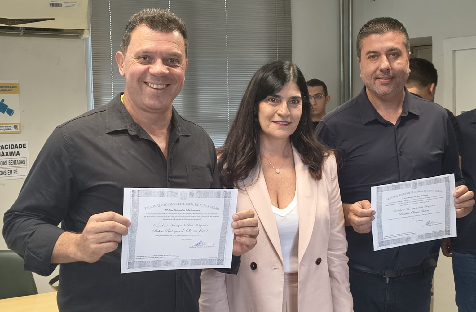 TRE-MG diploma Rubão e Reinaldinho após cassação de vereadores de BH - Foto: Divulgação/TRE-MG