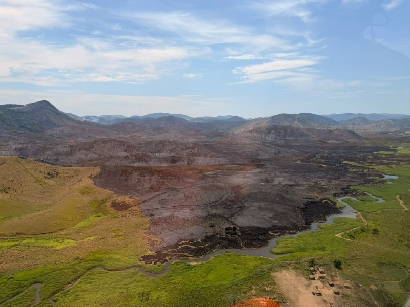 Incêndio na Terra Indígena Maxakali entra no quinto dia de operação - Foto: Divulgação/Corpo de Bombeiros