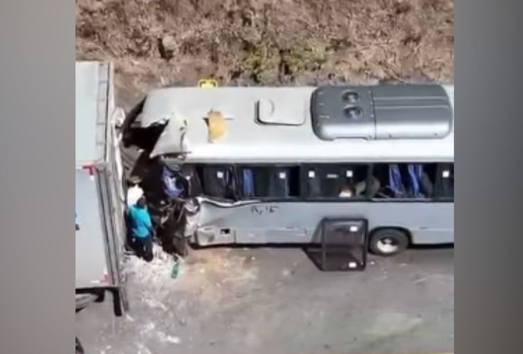 Micro-ônibus com 10 pacientes bate em caminhão na BR-251, em Francisco Sá - Foto: Reprodução/Redes Sociais