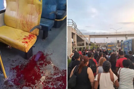 Homem é esfaqueado durante briga entre passageiros de ônibus em BH - Foto: Reprodução