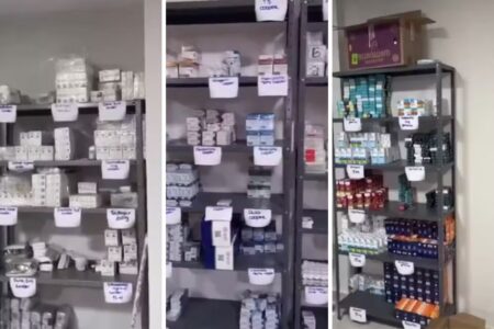 Centenas de medicamentos e anabolizantes são apreendidos em farmácia clandestina em BH Centenas de medicamentos e anabolizantes são apreendidos em farmácia clandestina em BH - Foto: Reprodução