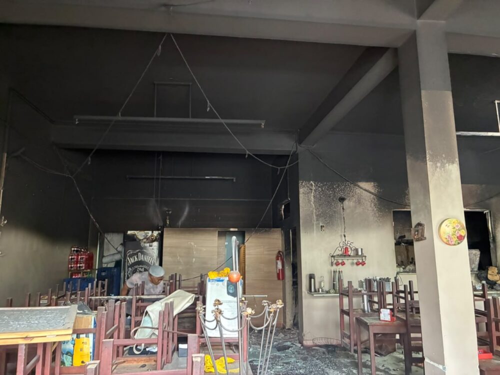 Incêndio atinge restaurante no bairro Santa Efigênia, em BH - Foto: Divulgação/CBMMG