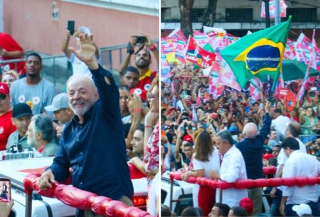 Lula reúne milhares de apoiadores em caminhada pelo Centro de Belo Horizonte - Foto: Por Dentro de Minas / Daniel Stone
